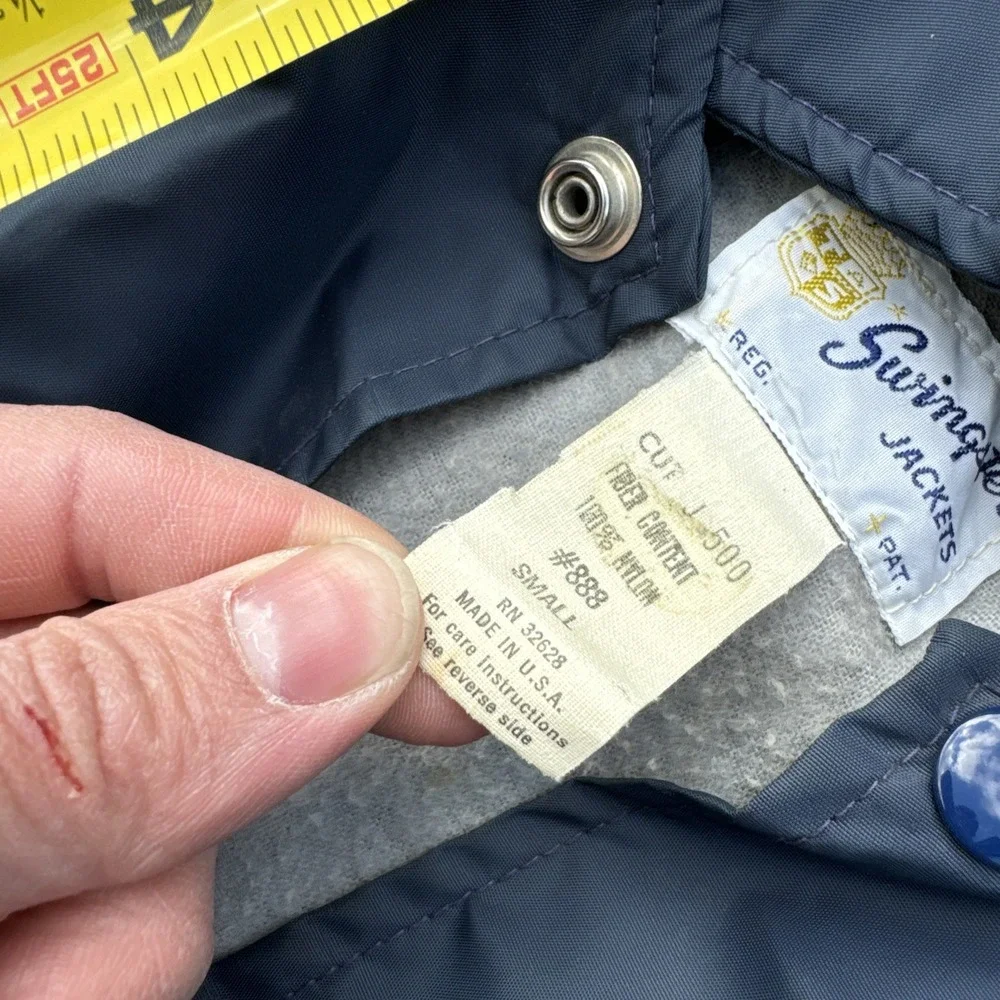 Vintage Swingster Nylon Jacket‎ IH Blue MADE IN USA Unlined Men's